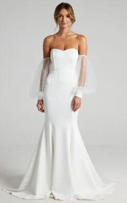 Showpo My Whole Heart Gown In White 17 Showpo My Whole Heart Gown In White -Showpo Women's Clothing Store My Whole Heart Gown in White SD21010064 3