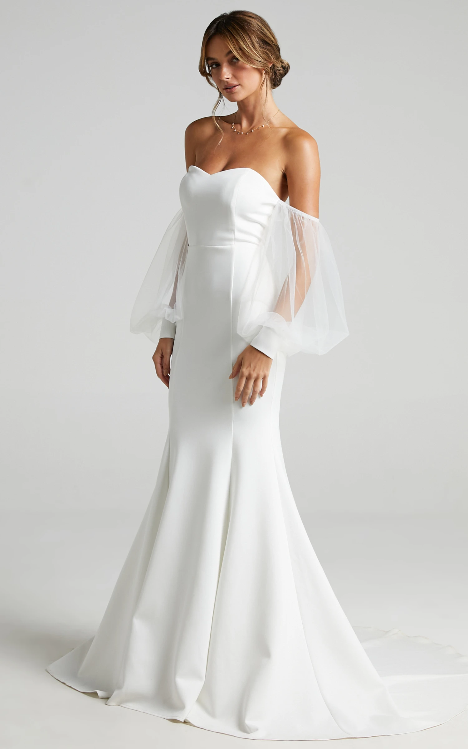 Showpo My Whole Heart Gown In White 5 Showpo My Whole Heart Gown In White - Image 5