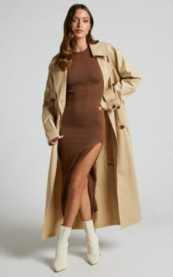 Showpo Myrline Long Sleeve Knit Midi Dress In Chocolate 15 Showpo Myrline Long Sleeve Knit Midi Dress In Chocolate -Showpo Women's Clothing Store Myrline Long Sleeve Knit Midi Dress in Chocolate