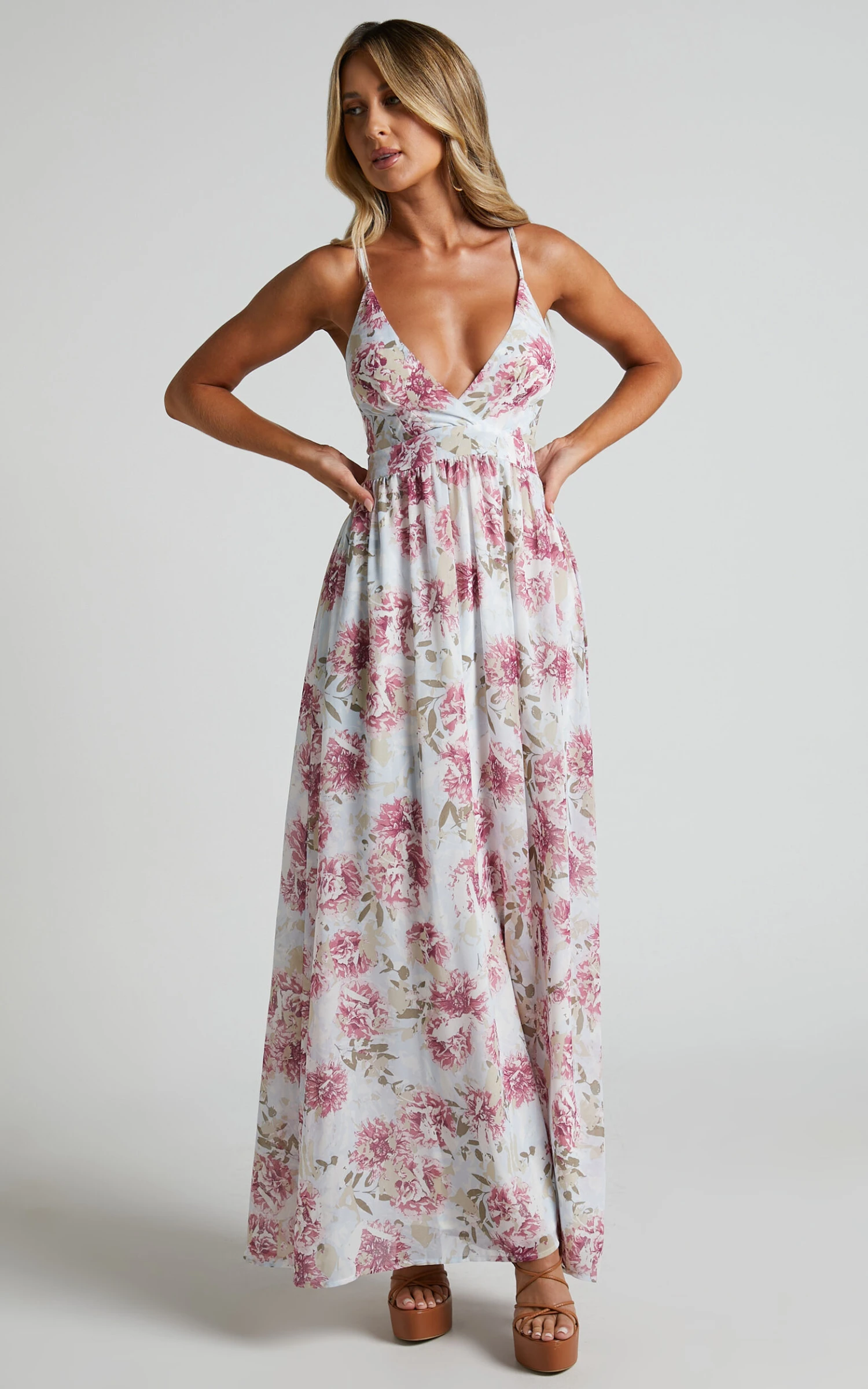 Showpo Namrah Formal Maxi Dress In White Floral 6 Showpo Namrah Formal Maxi Dress In White Floral - Image 6