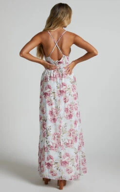 Showpo Namrah Formal Maxi Dress In White Floral 9 Showpo Namrah Formal Maxi Dress In White Floral -Showpo Women's Clothing Store Namrah Formal Maxi Dress in White Floral 5