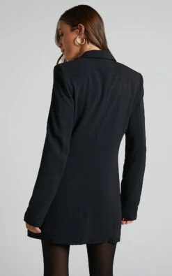 Showpo Nathany Double Breasted Blazer Mini Dress In Black 16 Showpo Nathany Double Breasted Blazer Mini Dress In Black -Showpo Women's Clothing Store Nathany Double Breasted Blazer Mini Dress in Black 8