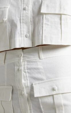 Showpo Navine Button Front Crop Top And Cargo Pocket Mini Skirt Two Piece Set In White 18 Showpo Navine Button Front Crop Top And Cargo Pocket Mini Skirt Two Piece Set In White -Showpo Women's Clothing Store Navine Two Piece Skirt Set with Pockets in White 2528SC22030024012529 10