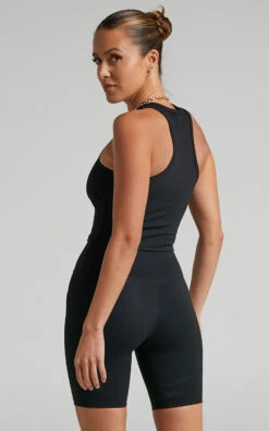 Showpo Nellwyn Halter Racer Back Crop Tank In Black 13 Showpo Nellwyn Halter Racer Back Crop Tank In Black -Showpo Women's Clothing Store Nellwyn Racer Back Crop Tank in Black 2528ST22010035012529 2