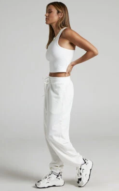 Showpo Nellwyn Halter Racer Back Crop Tank In White -Showpo Women's Clothing Store Nellwyn Racer Back Crop Tank in White 2528ST22010035082529 2