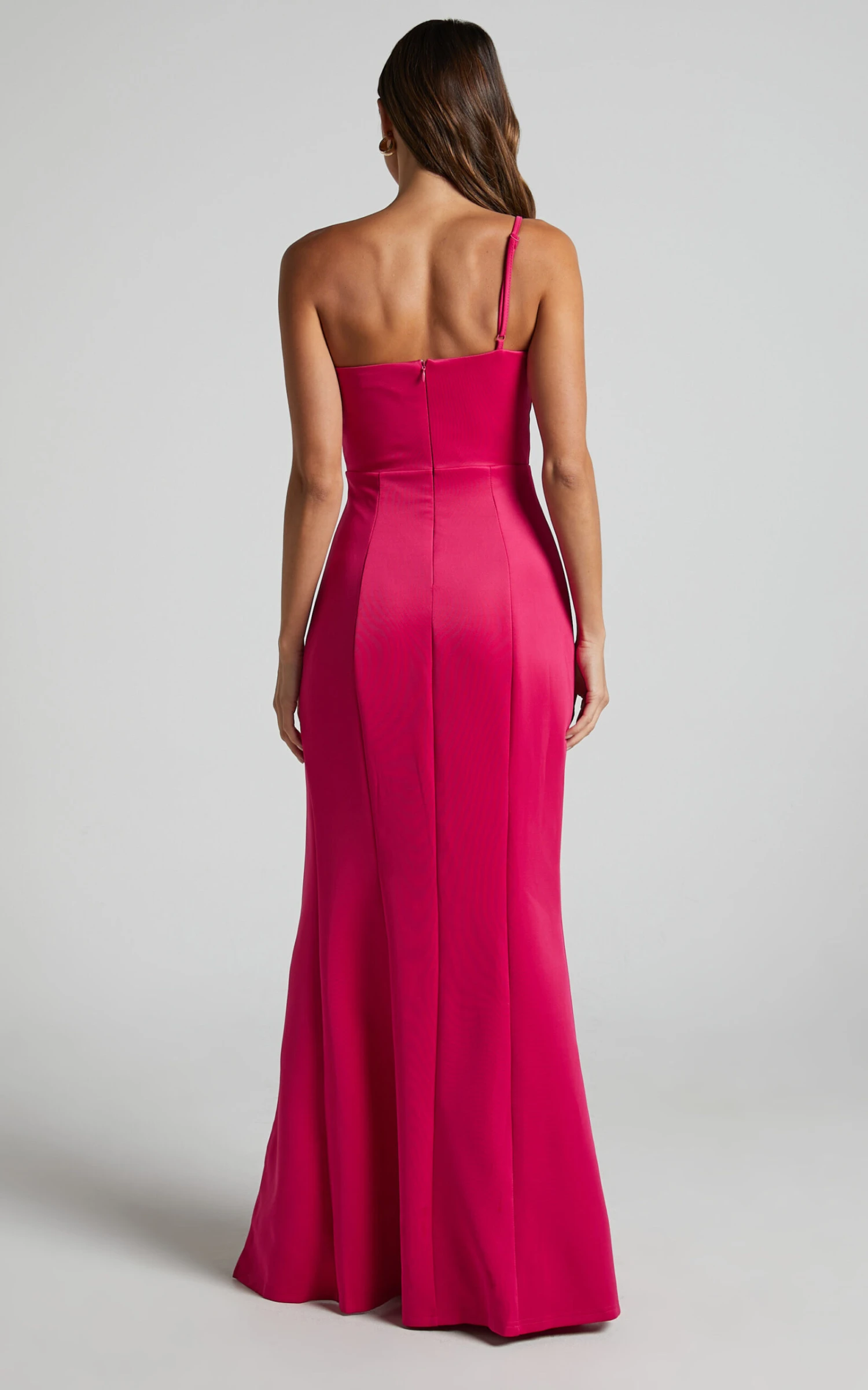 Showpo No Ones Fault One Shoulder Maxi Dress In Berry 3 Showpo No Ones Fault One Shoulder Maxi Dress In Berry - Image 3