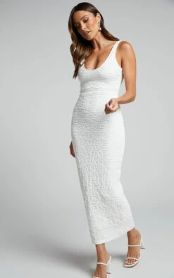 Showpo Novida Midi Dress - Textured Bodycon Dress In White 14 Showpo Novida Midi Dress - Textured Bodycon Dress In White -Showpo Women's Clothing Store Novida Midi Dress Textured Bodycon Dress in White 5