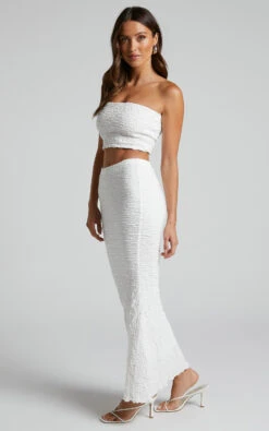 Showpo Novida Midi Skirt - Textured Bodycon Skirt In White 11 Showpo Novida Midi Skirt - Textured Bodycon Skirt In White -Showpo Women's Clothing Store Novida Midi Skirt Textured Bodycon Skirt in White 2