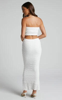 Showpo Novida Midi Skirt - Textured Bodycon Skirt In White 12 Showpo Novida Midi Skirt - Textured Bodycon Skirt In White -Showpo Women's Clothing Store Novida Midi Skirt Textured Bodycon Skirt in White 3