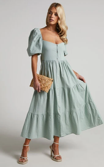 Showpo Palmer Dress In Sage 1 Showpo Palmer Dress In Sage