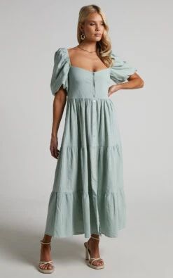 Showpo Palmer Dress In Sage 12 Showpo Palmer Dress In Sage -Showpo Women's Clothing Store Palmer Dress in Sage 2528SD20010063082529 2