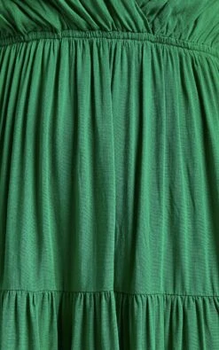 Showpo Phaloma V Neck Tiered Midi Dress In Emerald -Showpo Women's Clothing Store Phaloma Midi Dress in Emerald 2528SD22040017022529 5
