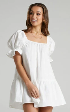 Showpo Poppy Dress In White