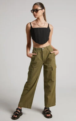 Showpo Radley Pants - Mid Rise Cargo Pants In Khaki 12 Showpo Radley Pants - Mid Rise Cargo Pants In Khaki -Showpo Women's Clothing Store RADLEY PANTS MID RISE CARGO PANTS IN KHAKI 3
