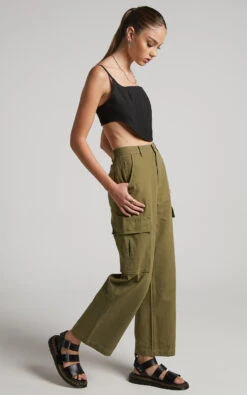 Showpo Radley Pants - Mid Rise Cargo Pants In Khaki 13 Showpo Radley Pants - Mid Rise Cargo Pants In Khaki -Showpo Women's Clothing Store RADLEY PANTS MID RISE CARGO PANTS IN KHAKI 8