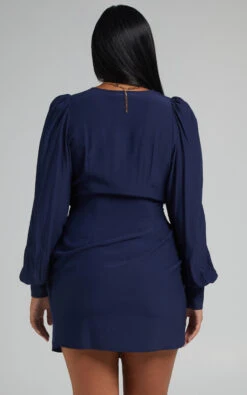 Showpo Bellefleur Faux Wrap Mini Dress In Navy 16 Showpo Bellefleur Faux Wrap Mini Dress In Navy -Showpo Women's Clothing Store RHEANNA X MAX X ANTHONY 10.12.2165017