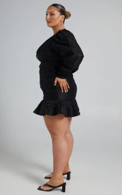 Showpo Baxia Textured Balloon Sleeve Mini Dress In Black 13 Showpo Baxia Textured Balloon Sleeve Mini Dress In Black -Showpo Women's Clothing Store RILEY X LUCY X ANTHONY 29.10.2129726