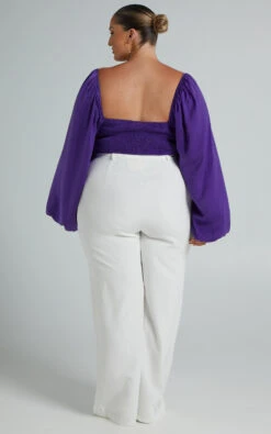 Showpo Delia Long Sleeve Blouse In Purple -Showpo Women's Clothing Store RILEY X LUCY X ANTHONY 29.10.2132167