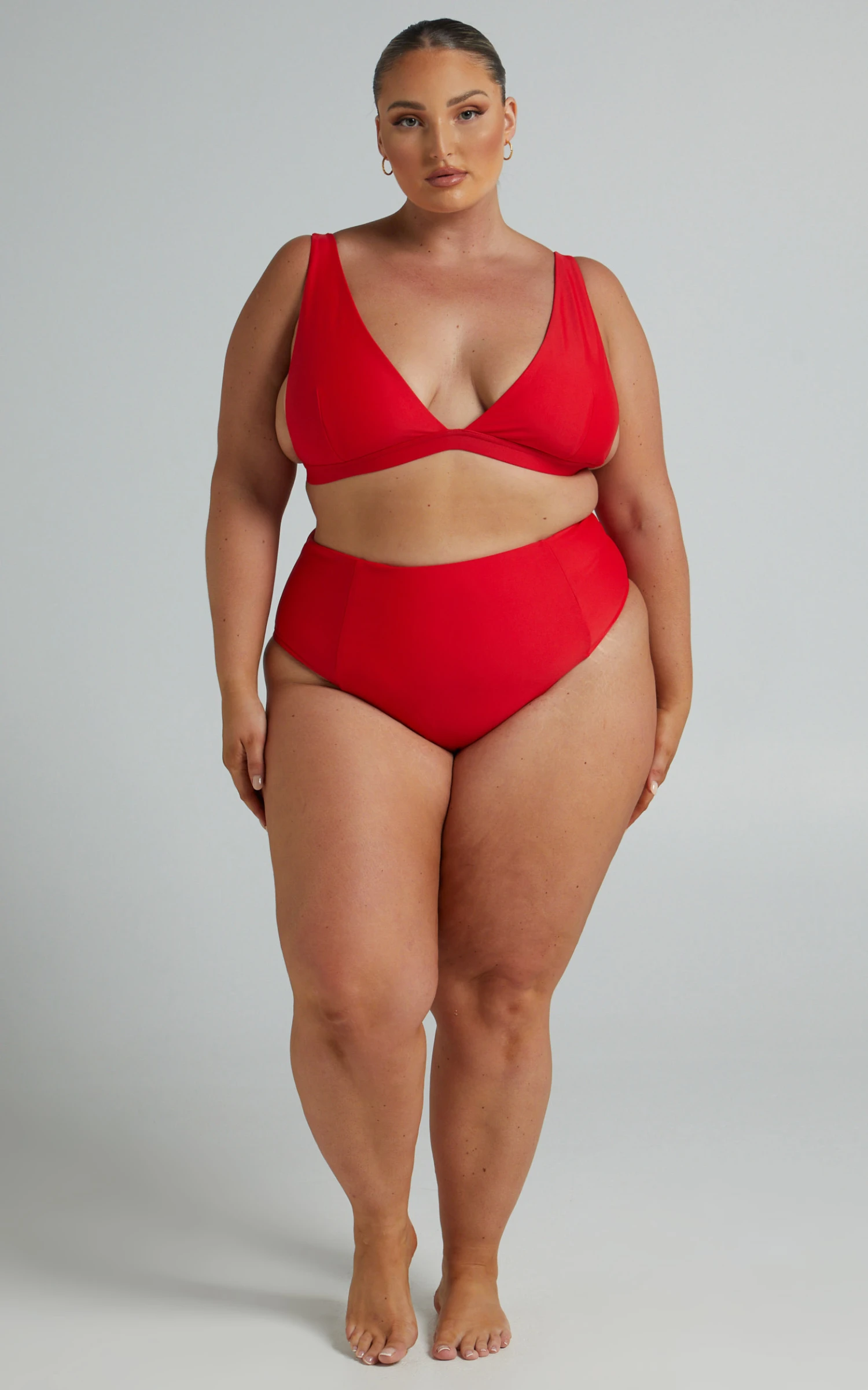 Showpo Nami High Waisted Bottom S In Recycled Nylon In Red 7 Showpo Nami High Waisted Bottom S In Recycled Nylon In Red - Image 7