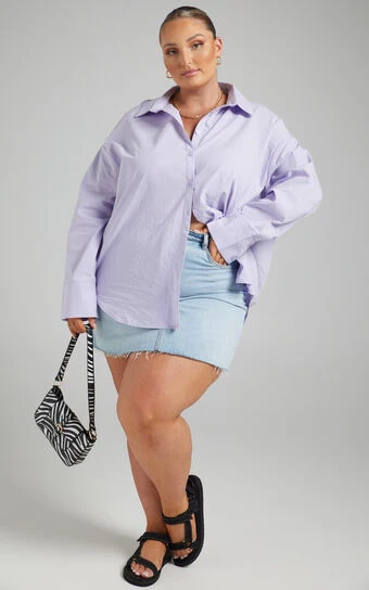 Showpo Terah Shirt In Lilac 1 Showpo Terah Shirt In Lilac