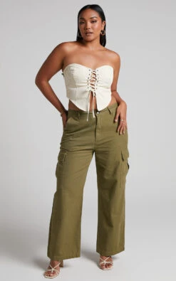 Showpo Radley Pants - Mid Rise Cargo Pants In Khaki 16 Showpo Radley Pants - Mid Rise Cargo Pants In Khaki -Showpo Women's Clothing Store Radley Mid Rise Cargo Pants in Khaki 2528SB22090003022529
