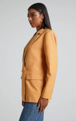 Showpo Raizella Blazer - Double Breasted Blazer In Orange 15 Showpo Raizella Blazer - Double Breasted Blazer In Orange -Showpo Women's Clothing Store Raizella Blazer Double Breasted Blazer in Orange 2