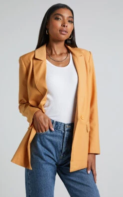 Showpo Raizella Blazer - Double Breasted Blazer In Orange 11 Showpo Raizella Blazer - Double Breasted Blazer In Orange -Showpo Women's Clothing Store Raizella Blazer Double Breasted Blazer in Orange 6