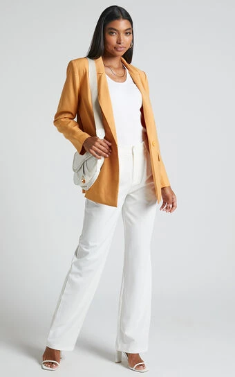 Showpo Raizella Blazer - Double Breasted Blazer In Orange 1 Showpo Raizella Blazer - Double Breasted Blazer In Orange