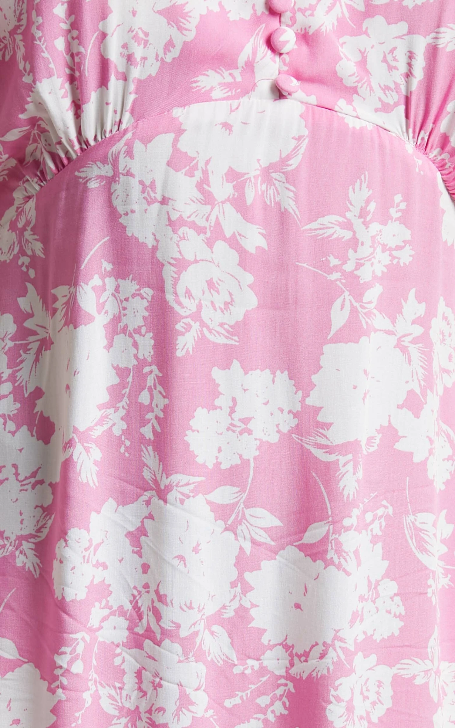 Showpo Ranella Button Front Midi Dress In Pink Floral 5 Showpo Ranella Button Front Midi Dress In Pink Floral - Image 5