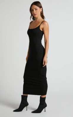 Showpo Reyneth Low Back Bodycon Rib Midi Dress In Black 11 Showpo Reyneth Low Back Bodycon Rib Midi Dress In Black -Showpo Women's Clothing Store Reyneth Low Back Bodycon Rib Midi Dress in Black 4