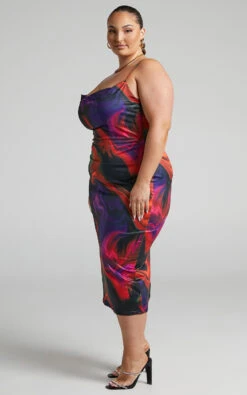 Showpo Rhaine Cowl Midi Dress In Phoenix Rising 12 Showpo Rhaine Cowl Midi Dress In Phoenix Rising -Showpo Women's Clothing Store Rhaine COWL GATHERED MIDI DRESS in Pheniox rising 2528SD22070007012529 1