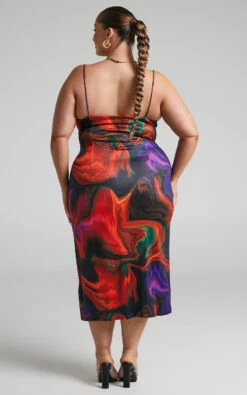 Showpo Rhaine Cowl Midi Dress In Phoenix Rising 14 Showpo Rhaine Cowl Midi Dress In Phoenix Rising -Showpo Women's Clothing Store Rhaine COWL GATHERED MIDI DRESS in Pheniox rising 2528SD22070007012529 6