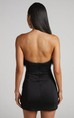Showpo Rhaiza Mini Dress - Faux Feather Trim Strapless Dress In Black 14 Showpo Rhaiza Mini Dress - Faux Feather Trim Strapless Dress In Black -Showpo Women's Clothing Store Rhaiza Faux Feather Trim Strapless Mini Dress in Black 10