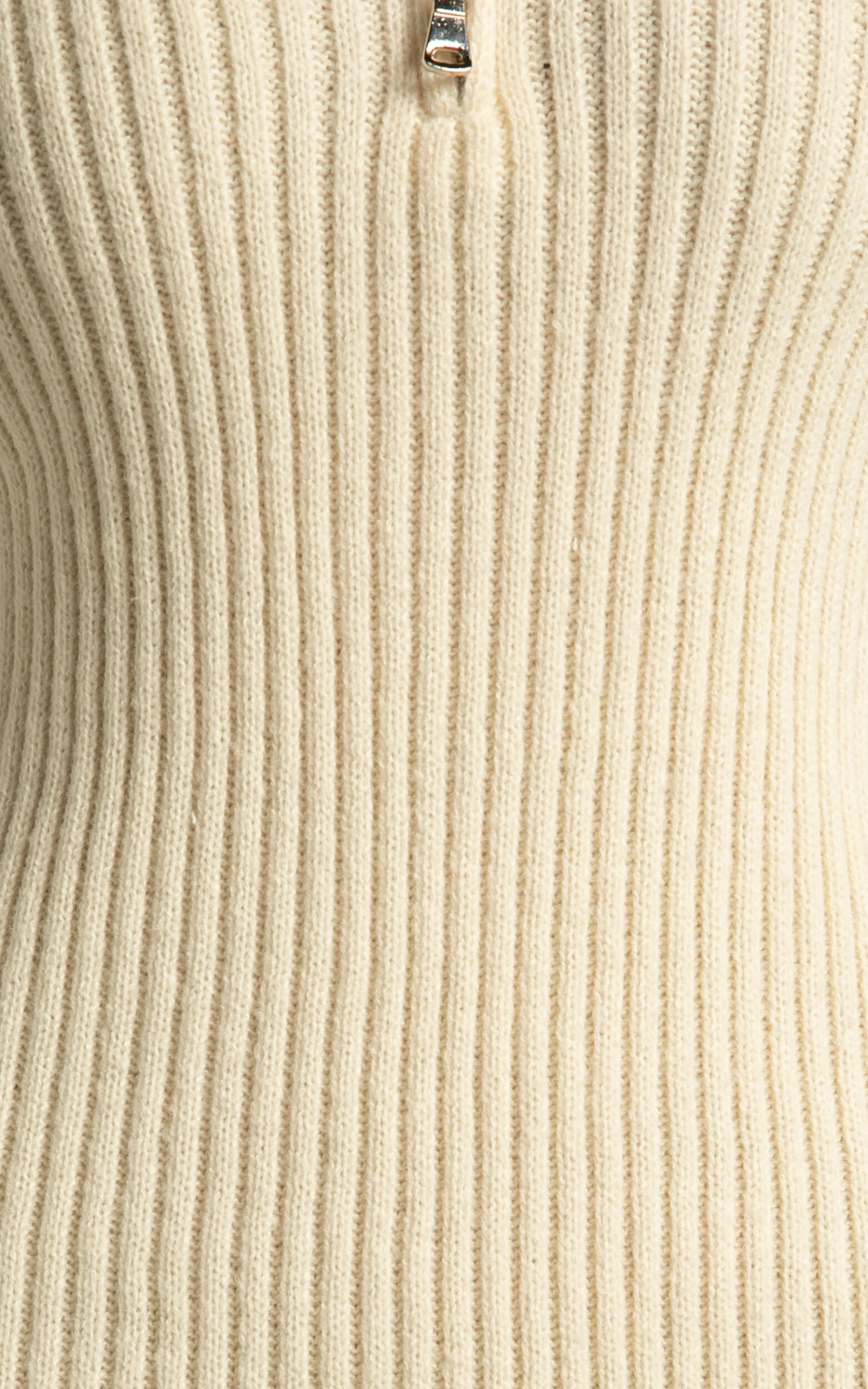 Showpo Rhenanita Quarter Zip Knit Dress In Cream 9 Showpo Rhenanita Quarter Zip Knit Dress In Cream - Image 9