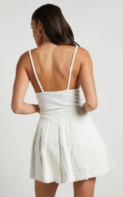 Showpo Rhexy Pleated Cord Mini Skirt In Ivory -Showpo Women's Clothing Store Rhexy Pleated Cord Mini Skirt in Ivory 10