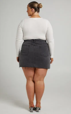 Showpo Ryllie Recycled Cotton Denim Mini Skirt In Black Wash 15 Showpo Ryllie Recycled Cotton Denim Mini Skirt In Black Wash -Showpo Women's Clothing Store Riley x Sarah x Anthony 17.12.2168229