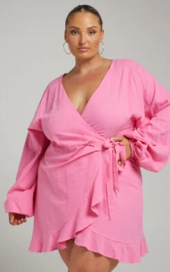 Showpo Francoise Long Sleeve Wrap Mini Dress In Pink 11 Showpo Francoise Long Sleeve Wrap Mini Dress In Pink -Showpo Women's Clothing Store Riley x Sarah x Anthony 19.01.2276655