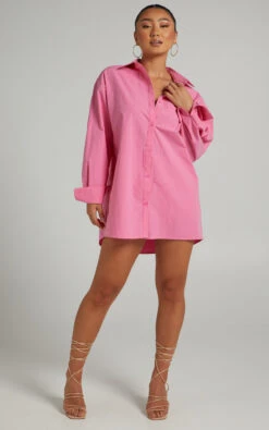 Showpo Harriet Oversized Long Sleeve Button Up Shirt In Pink 12 Showpo Harriet Oversized Long Sleeve Button Up Shirt In Pink -Showpo Women's Clothing Store Rino x Lucy x Anthony 15.10.2117142