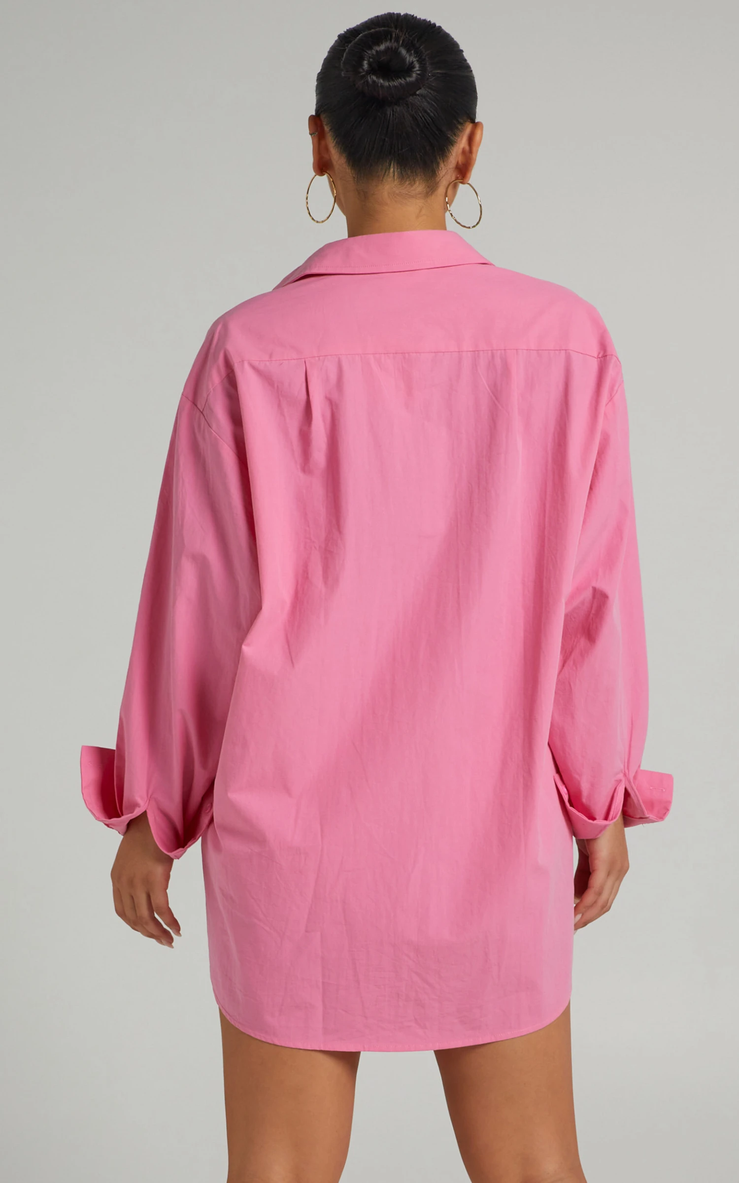 Showpo Harriet Oversized Long Sleeve Button Up Shirt In Pink 8 Showpo Harriet Oversized Long Sleeve Button Up Shirt In Pink - Image 8