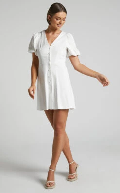 Showpo Rochelle Dress In White 14 Showpo Rochelle Dress In White -Showpo Women's Clothing Store Rochelle Dress in White 1