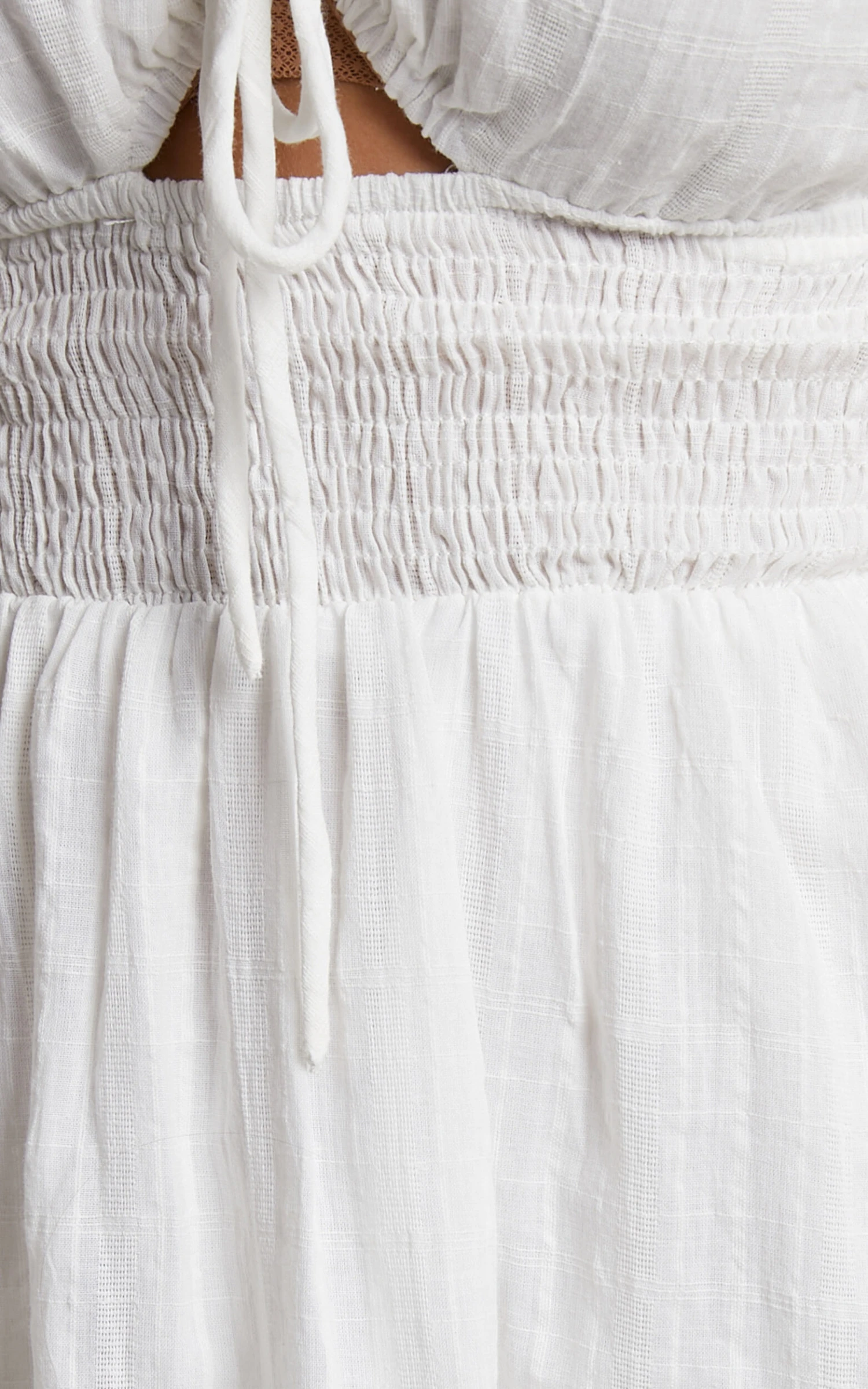 Showpo Roella Mini Dress - Shirred Waist Sweetheart Puff Sleeve Dress In White 7 Showpo Roella Mini Dress - Shirred Waist Sweetheart Puff Sleeve Dress In White - Image 7