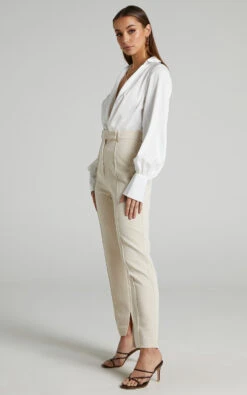 Showpo Rogers - High Waisted Pants In Beige 14 Showpo Rogers - High Waisted Pants In Beige -Showpo Women's Clothing Store Rogers Pants in Beige 2528SB20010016022529 5