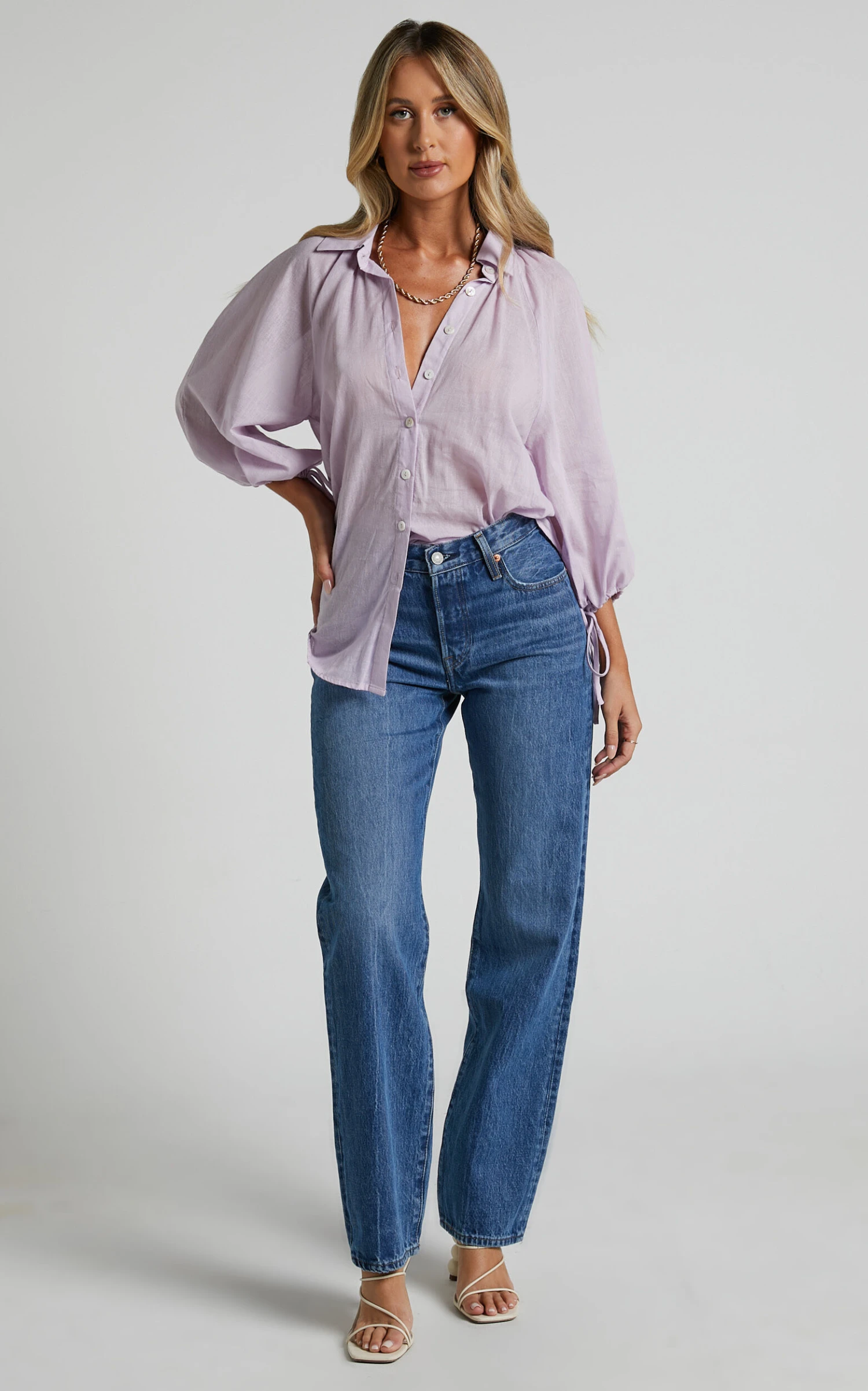 Showpo Roselle Raglan Sleeve Blouse In Lilac 3 Showpo Roselle Raglan Sleeve Blouse In Lilac - Image 3