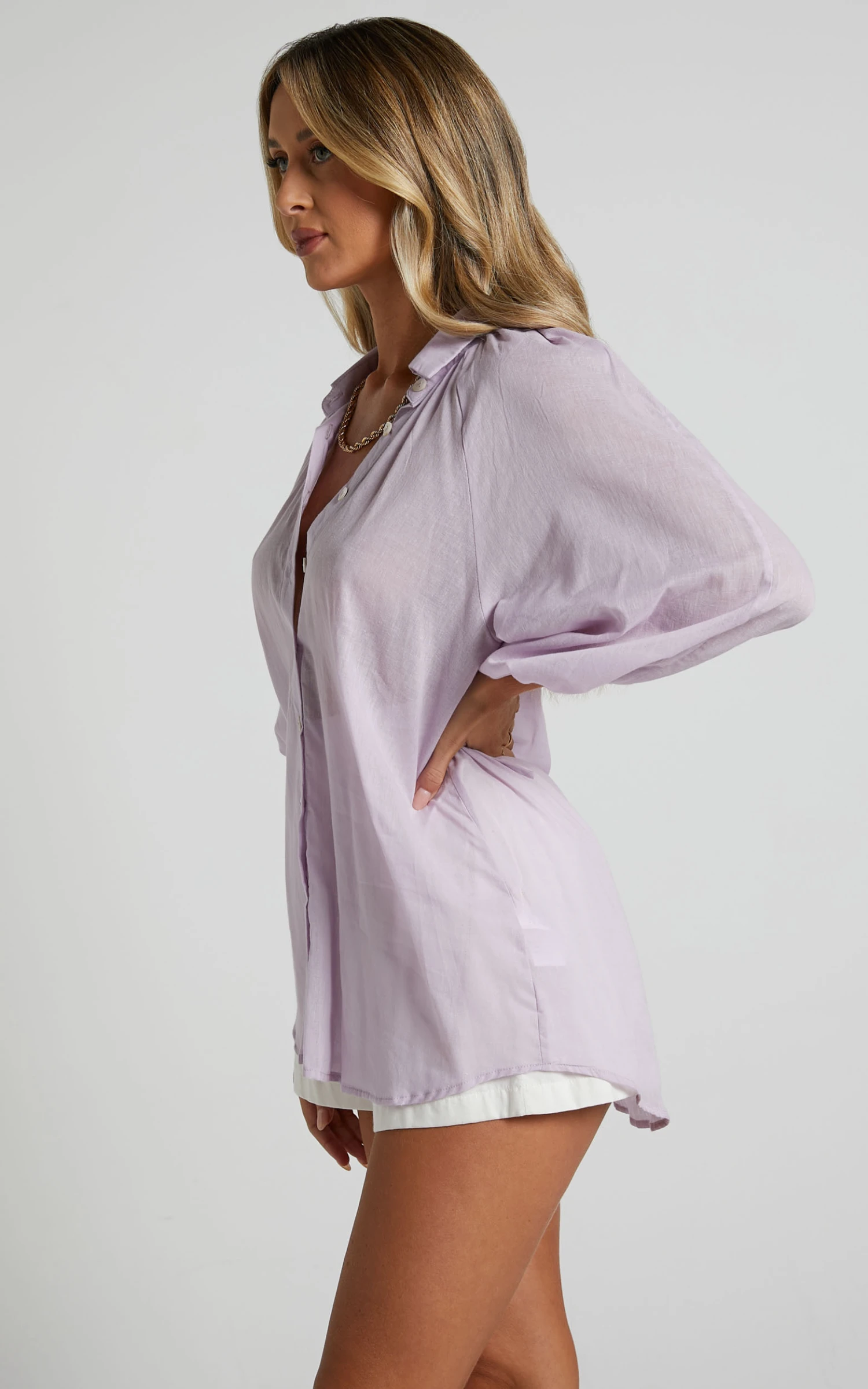 Showpo Roselle Raglan Sleeve Blouse In Lilac 5 Showpo Roselle Raglan Sleeve Blouse In Lilac - Image 5