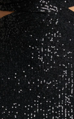 Showpo Rosmiah Maxi Dress - Sequin Plunge Cut Out Dress In Black 13 Showpo Rosmiah Maxi Dress - Sequin Plunge Cut Out Dress In Black -Showpo Women's Clothing Store Rosmiah Cut Out MAXI DRESS in Black 2528SD22100072022529 9