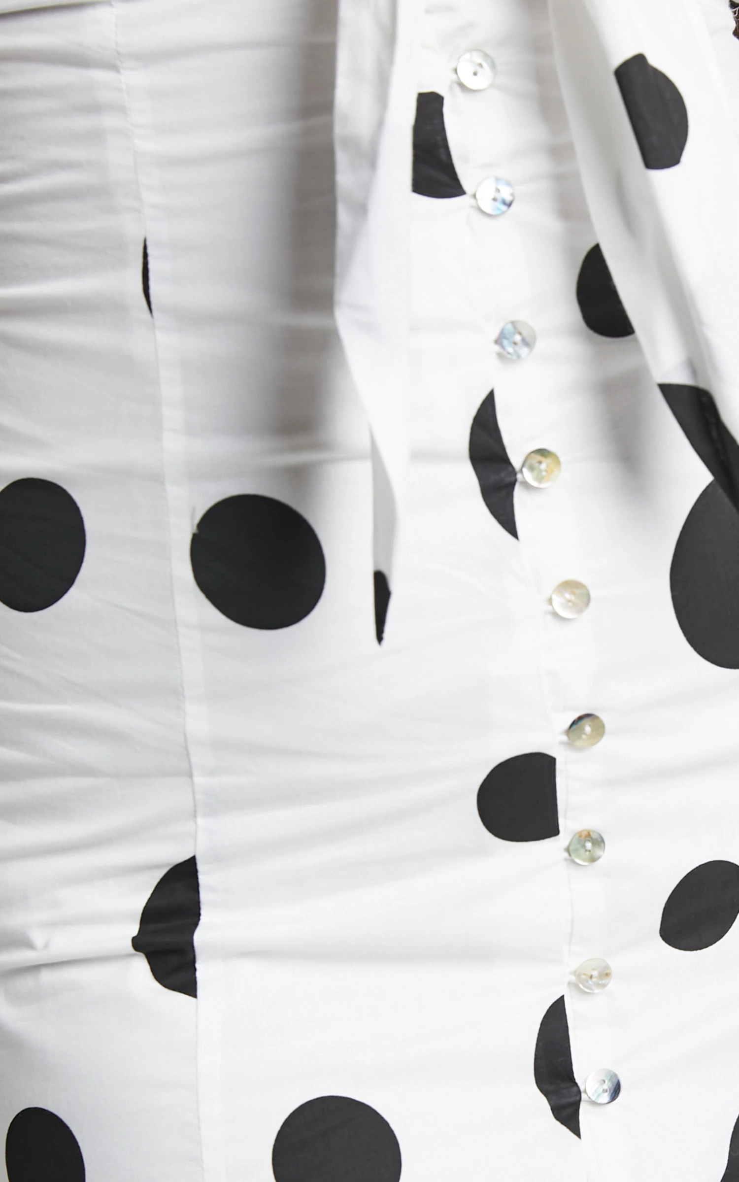 Showpo Roybeth Tie Bust Button Front Puff Sleeve Midi Dress In Black Spot 8 Showpo Roybeth Tie Bust Button Front Puff Sleeve Midi Dress In Black Spot - Image 8