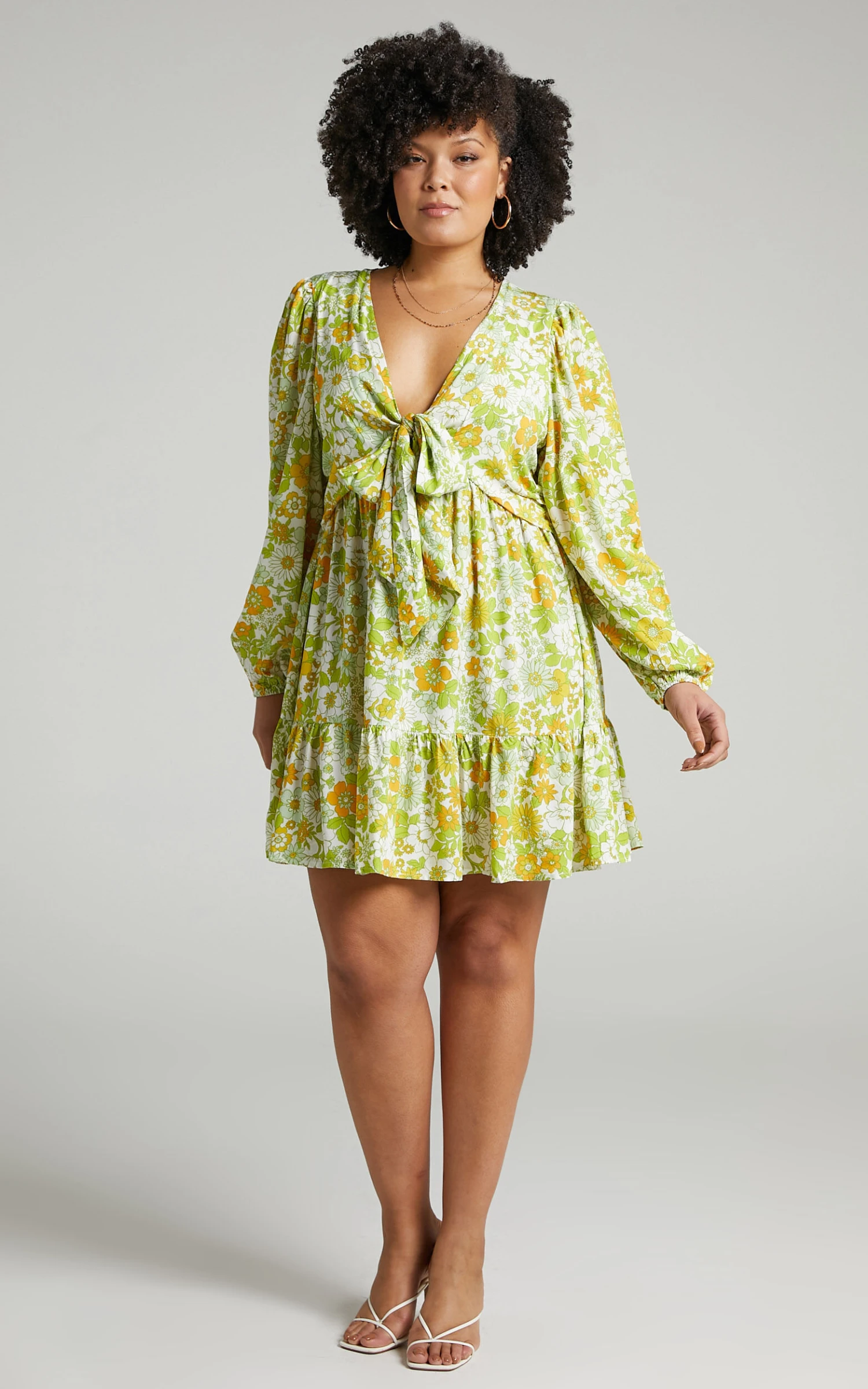 Showpo Sabella Rayon Balloon Sleeve Mini Dress In Harmony Floral 5 Showpo Sabella Rayon Balloon Sleeve Mini Dress In Harmony Floral - Image 5