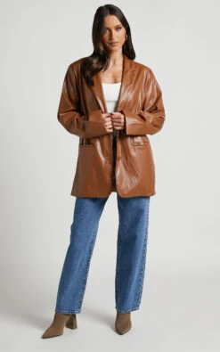 Showpo Samanfa Jacket In Tan -Showpo Women's Clothing Store Samanfa Jacket in Tan