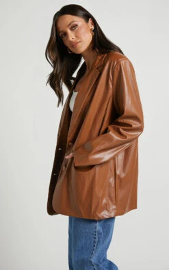 Showpo Samanfa Jacket In Tan -Showpo Women's Clothing Store Samanfa Jacket in Tan 5