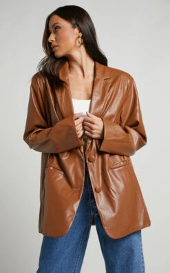 Showpo Samanfa Jacket In Tan -Showpo Women's Clothing Store Samanfa Jacket in Tan 7